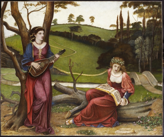 The Gentle Music of a Bygone Day by John Roddam Spencer-Stanhope (Cannon Hall 1829 - Florence 1908) at Wightwick Manor, West Midlands